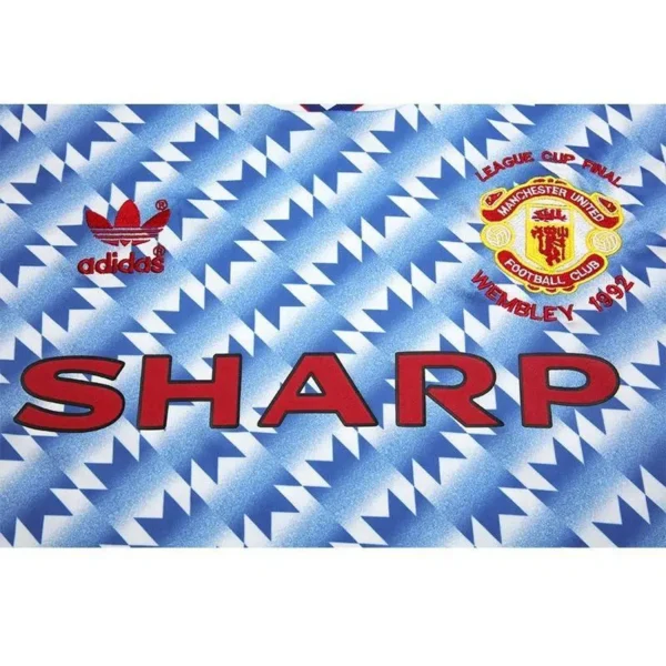Retro Manchester United 1990/92 Away Long Sleeves Jersey - Image 9