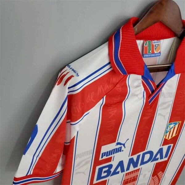Retro Atletico Madrid 1996/97 Home Jersey - Image 5