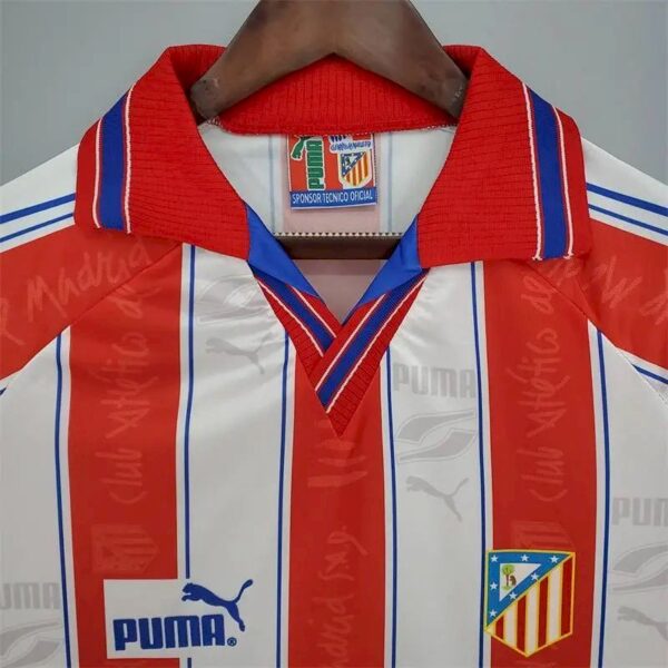 Retro Atletico Madrid 1996/97 Home Jersey - Image 4