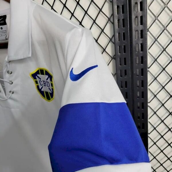 Retro Brazil 2004 White Special Edition Jersey - Image 6
