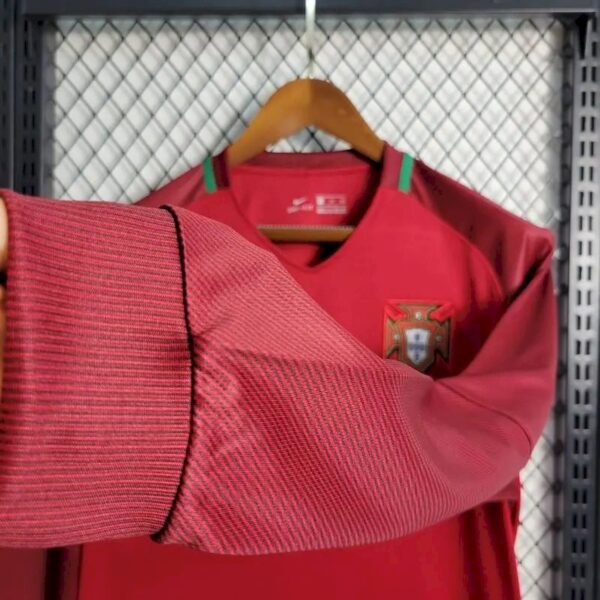 Retro Portugal 2016/17 Home Long Sleeves Jersey - Image 8