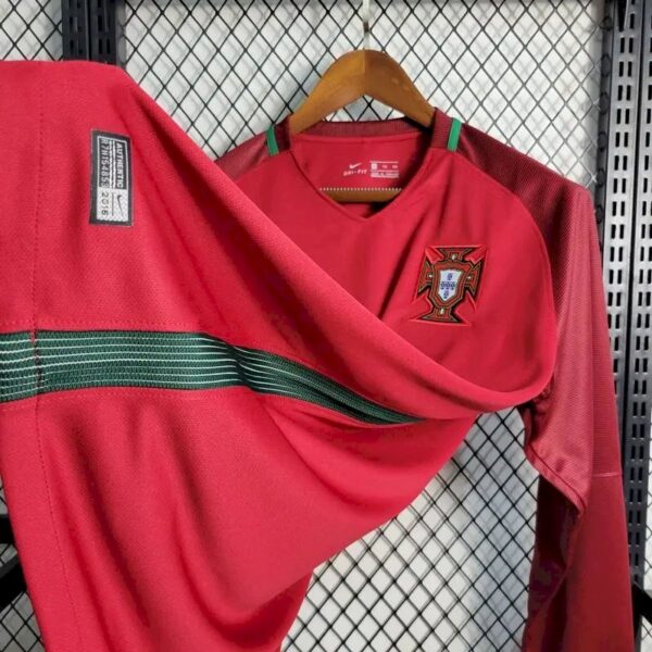 Retro Portugal 2016/17 Home Long Sleeves Jersey - Image 10