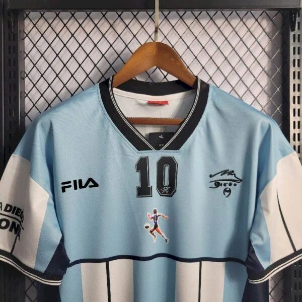 Retro Argentina 2010 Maradona Retirement Commemorative Edition Jersey - Image 5