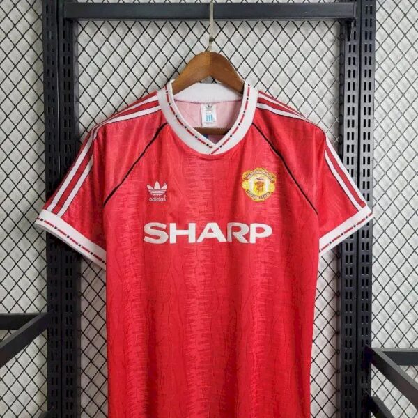 Retro Manchester United 1990/92 Home Jersey - Image 3