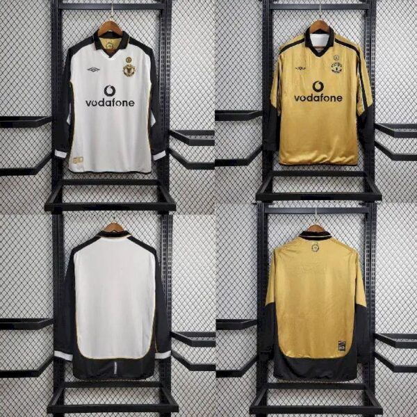 Retro Manchester United 2001/02 Centenary Reversible Away And Third Long Sleeves Jersey - Image 13
