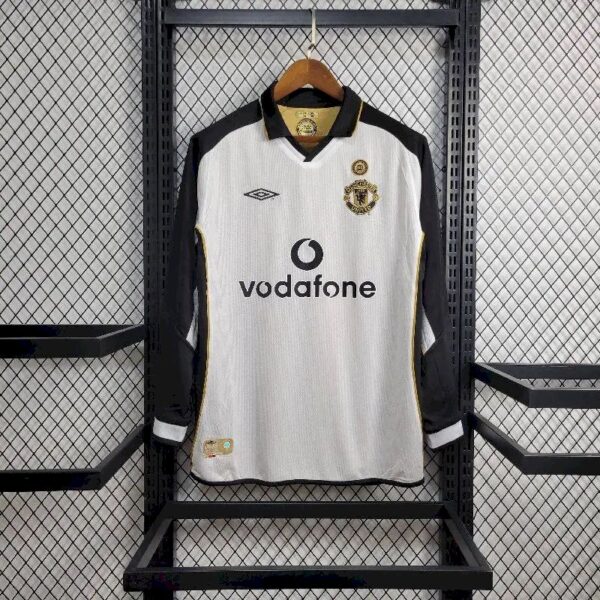 Retro Manchester United 2001/02 Centenary Reversible Away And Third Long Sleeves Jersey - Image 6