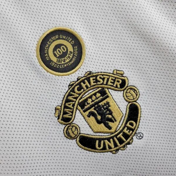 Retro Manchester United 2001/02 Centenary Reversible Away And Third Long Sleeves Jersey - Image 4