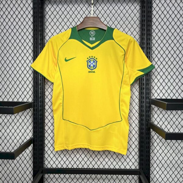 Retro Brazil 2004/2006 Home Jersey - Image 7