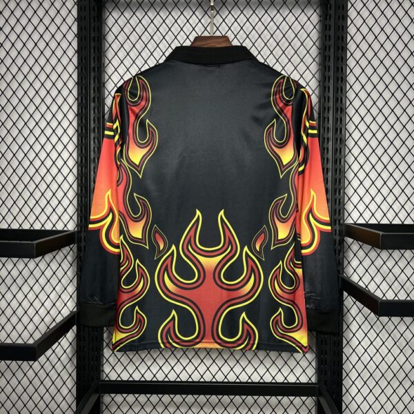 Retro Japan 1998 Goalkeeper Red Flame Jersey - Image 2