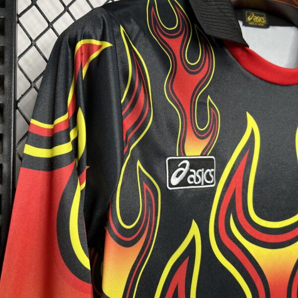 Retro Japan 1998 Goalkeeper Red Flame Jersey - Image 6