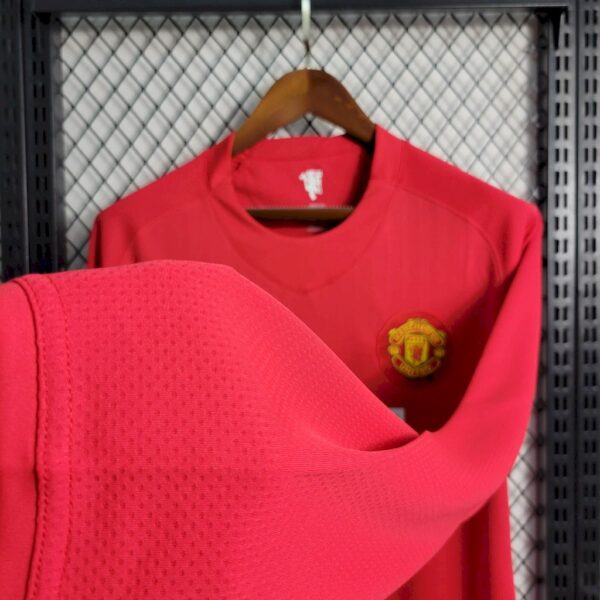 Retro Manchester United 2007/08 Home Long Sleeves Jersey - Image 3