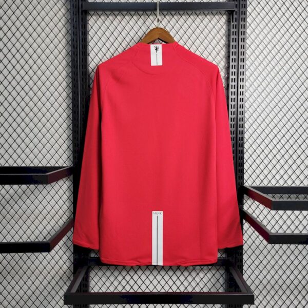 Retro Manchester United 2007/08 Home Long Sleeves Jersey - Image 2