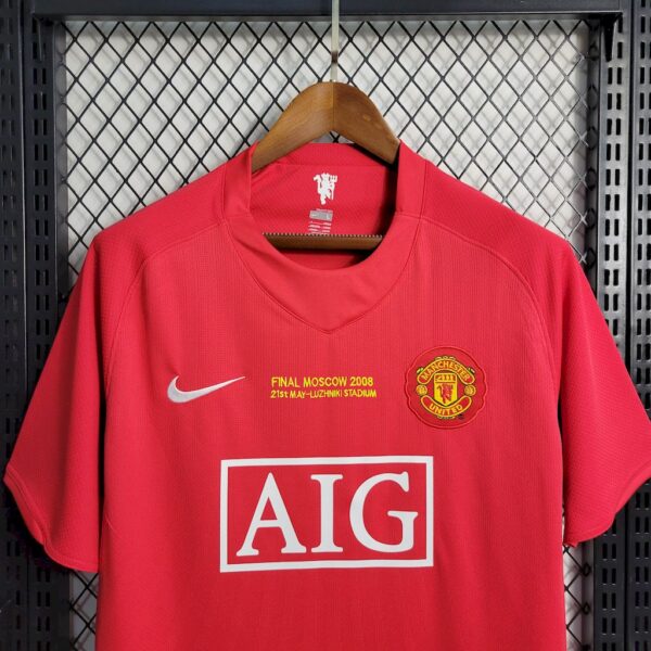 Retro Manchester United 2007/08 Home UCL Jersey - Image 3