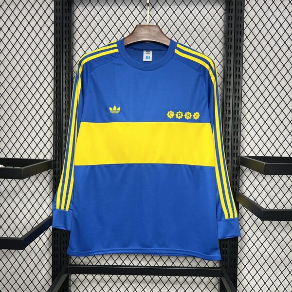 Retro Boca Juniors 1981 Home Long Sleeves Jersey - Image 6