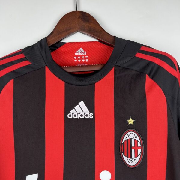 Retro AC Milan 2008/09 Home Long Sleeves Jersey - Image 7