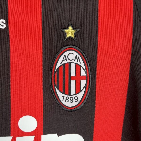 Retro AC Milan 2008/09 Home Long Sleeves Jersey - Image 5