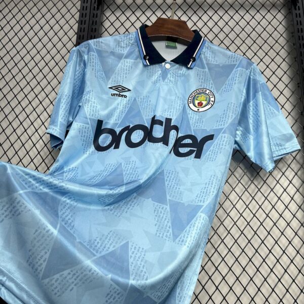 Retro Manchester City 1989/91 Home Jersey - Image 3