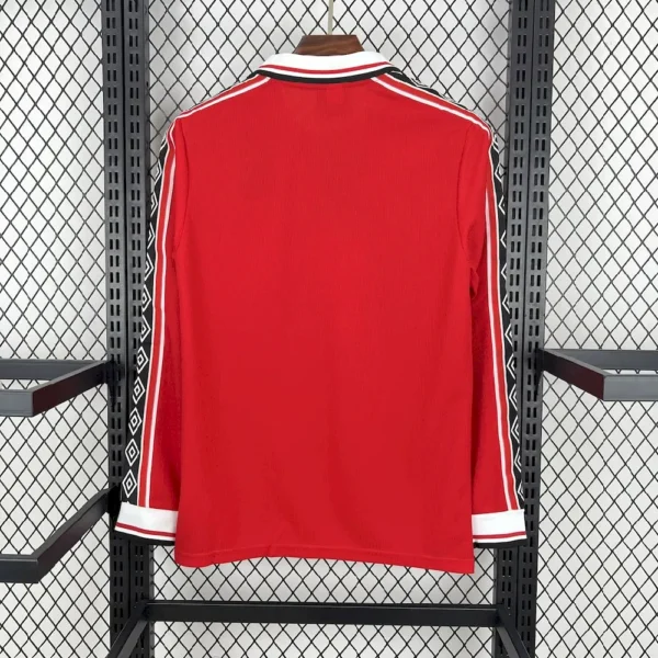 Retro Manchester United 1998/99 Home Long Sleeves Jersey - Image 2