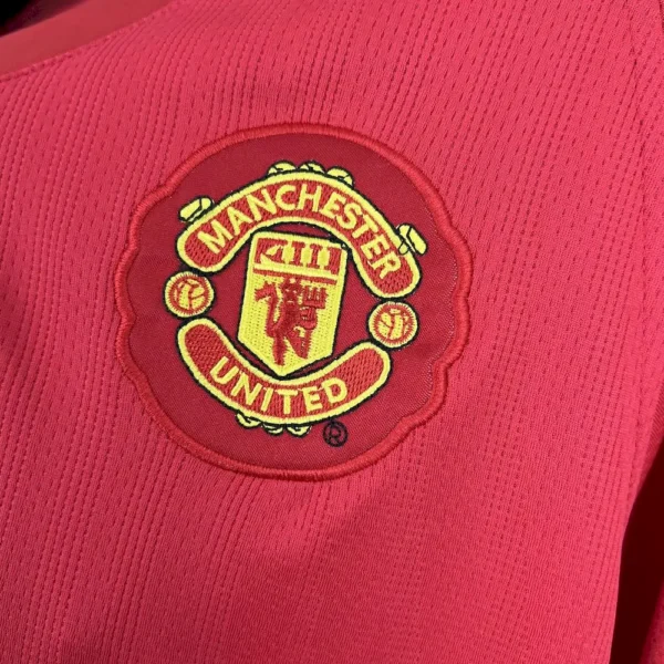 Retro Manchester United 2007/08 Home UCL Long Sleeves Jersey - Image 7