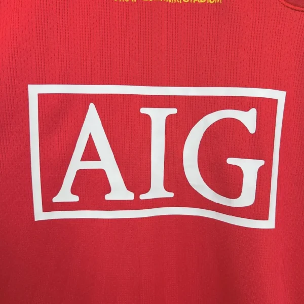 Retro Manchester United 2007/08 Home UCL Long Sleeves Jersey - Image 6