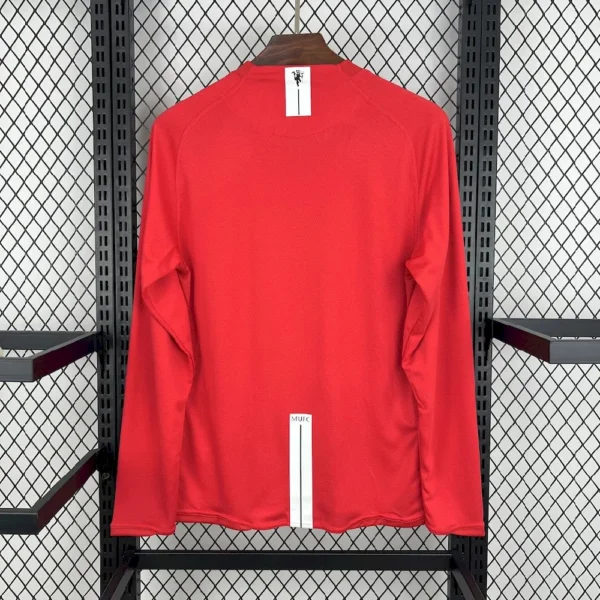 Retro Manchester United 2007/08 Home UCL Long Sleeves Jersey - Image 2