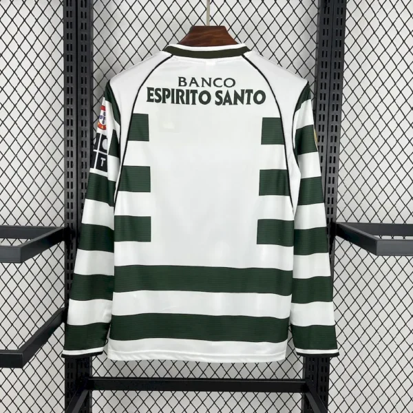 Retro Sporting CP 2001/03 Home Long Sleeves Jersey - Image 2