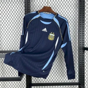 Retro Argentina 2006 Away Long Sleeves Jersey