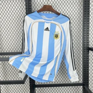Retro Argentina 2006/07 Home Long Sleeves Jersey