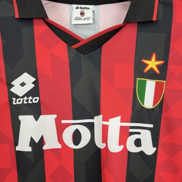 Retro AC Milan 1993/94 Home Long Sleeves Jersey - Image 4