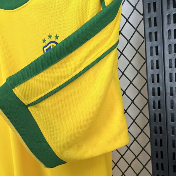 Retro Brazil 1998 Home Jersey - Image 3