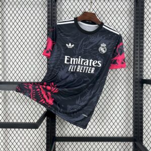 Men's Real Madrid 2024/25 Black Red Dragon Jersey