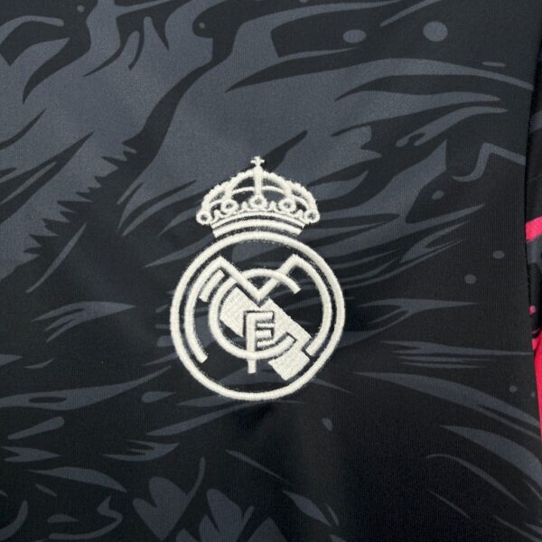 Men's Real Madrid 2024/25 Black Red Dragon Jersey - Image 7