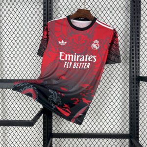 Men's Real Madrid 2024/25 Red and black dragon Jersey