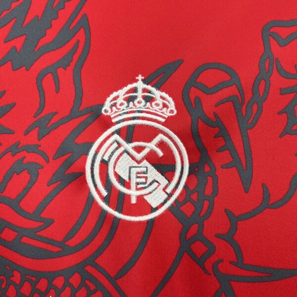 Men's Real Madrid 2024/25 Red and black dragon Jersey - Image 6