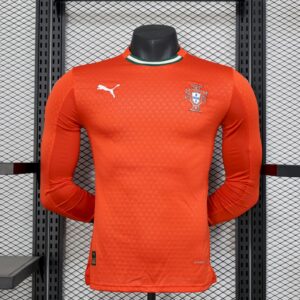 Men's Portugal 2025/26  Home Long Sleeves Jersey Player Version