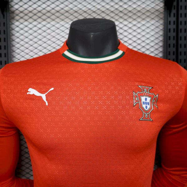 Men's Portugal 2025/26  Home Long Sleeves Jersey Player Version - Image 7
