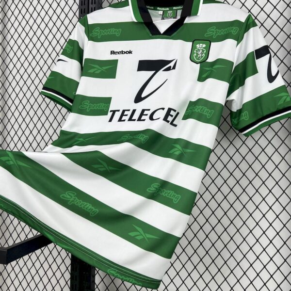 Retro Sporting CP 1999/00 Home Jersey - Image 3