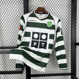 Retro Sporting CP 2001/03 Home Long Sleeves Jersey