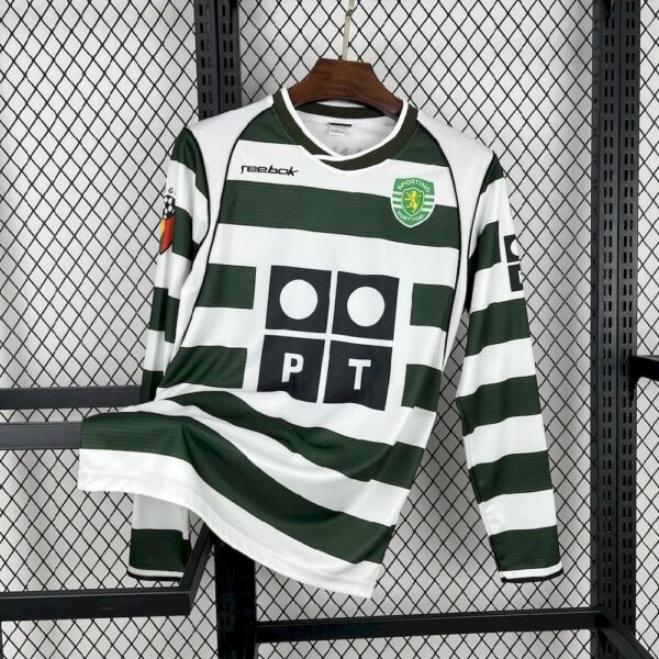 Retro Sporting CP 2001/03 Home Long Sleeves Jersey