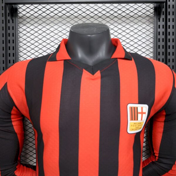 Men's AC Milan 2024/25 125th Anniversary Edition Retro Long Sleeves Jersey Player Version - Image 4