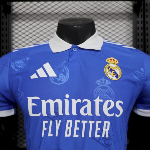 Men's Real Madrid  2025/26 Blue Special Edition Jersey Player Version - Image 4
