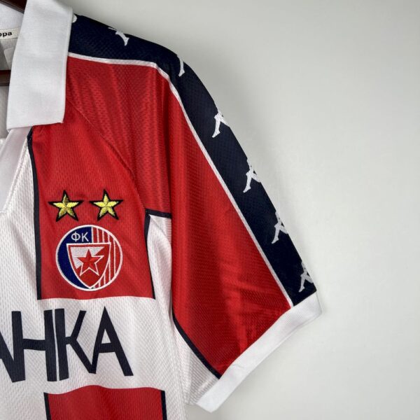 Men's Red Star Belgrade 1995/97 Home Retro Jersry - Image 8