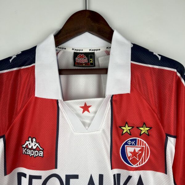 Men's Red Star Belgrade 1995/97 Home Retro Jersry - Image 7