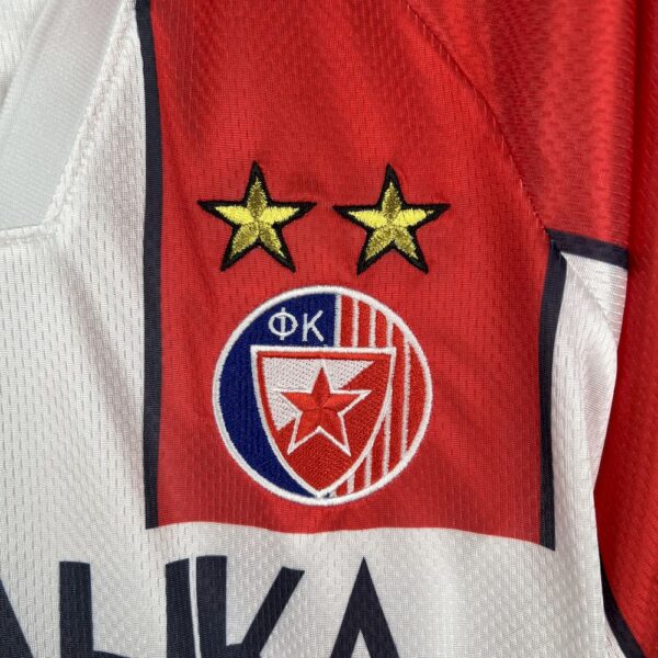 Men's Red Star Belgrade 1995/97 Home Retro Jersry - Image 4