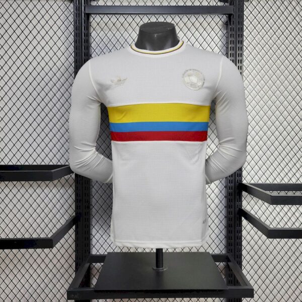 Men's Colombia 2024/25 100th Anniversary Long Sleeves Jersey Player Version