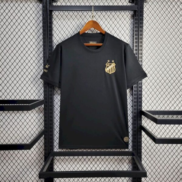 Men's Santos 2025/26 Pele 1.000 GOLS Black Jersey