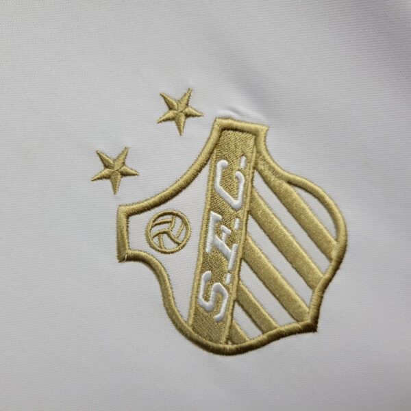 Men's Santos 2025/26 Pele 1.000 GOLS White Jersey - Image 5
