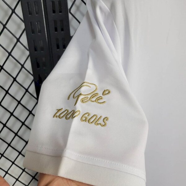Men's Santos 2025/26 Pele 1.000 GOLS White Jersey - Image 4
