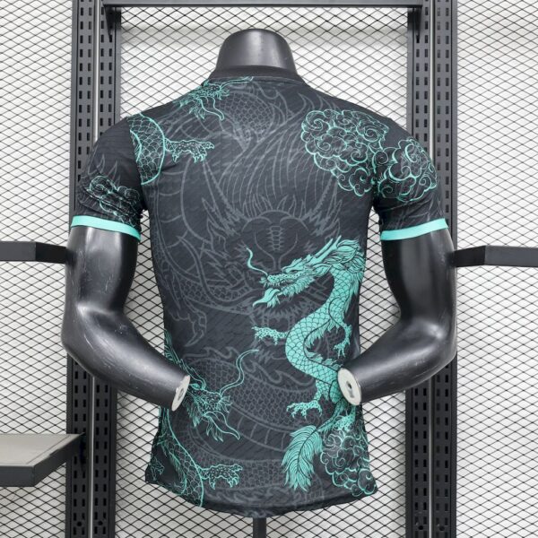 Men's Real Madrid 2025/26 Black Green Dragon Edition Jersey Player Version - Image 2