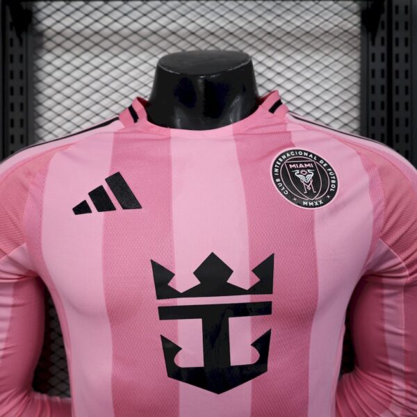 Men's Inter Miami 2025/26 Home Long Sleeves Jersey Player Version - Image 5